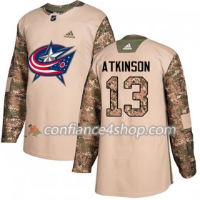 Adidas Maillot de Hockey Blue Jackets Cam Atkinson 13 2017-2018 Camo Veterans Day Practice Authentic - Homme
